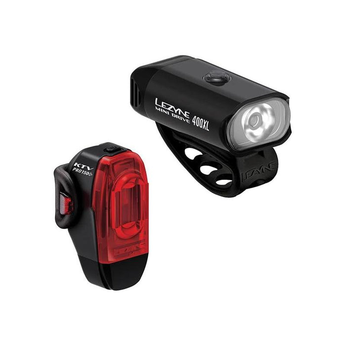 Lezyne Mini Drive 400XL/KTV Drive Pro Headlight/Taillight Set Bicycle Lights