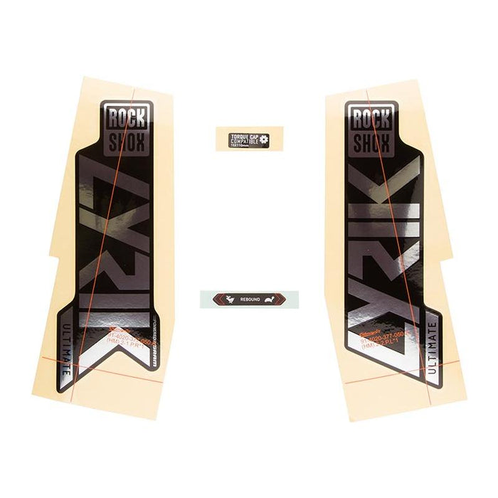 RockShox Fork Decal Kit - Lyrik Ultimate 27/29 Polar Foil for Gloss Black
