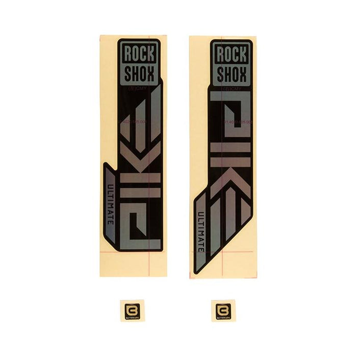 RockShox Fork Decal Kit - Pike Ultimate 27.5/29 Gloss Rainbow Foil For High Gloss Black (2023)