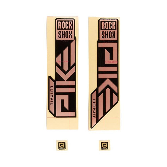RockShox Fork Decal Kit - Pike Ultimate 27.5/29 Matte Copper Foil For High Gloss Black (2023)