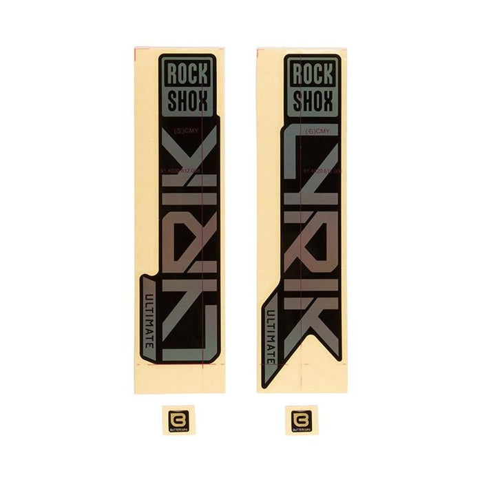 RockShox Fork Decal Kit - Lyrik Ultimate 27.5/29 Gloss Rainbow Foil For High Gloss Black (2023)