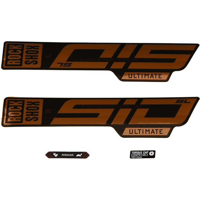 Rockshox Fork Decal Kit - SID SL Ultimate 27.5/29 Matte Copper Foil/High Gloss Black