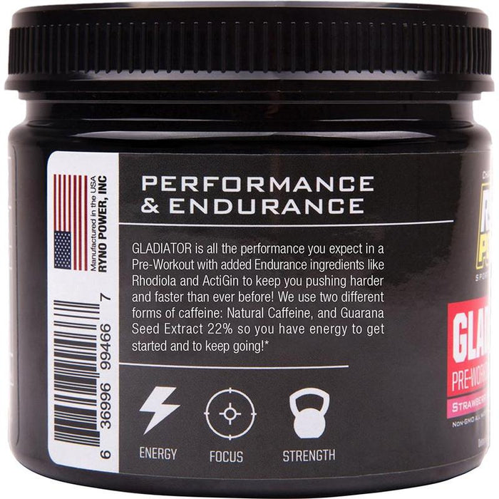Ryno Power Gladiator Pre-Workout Bicycle Nutrition Drink Mixes