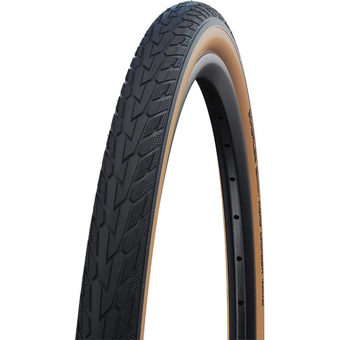 Schwalbe, Road Cruiser, Mountain Tire, 27''x1-1/4, Wire, GreenCompound, K-Guard, 50TPI, Black