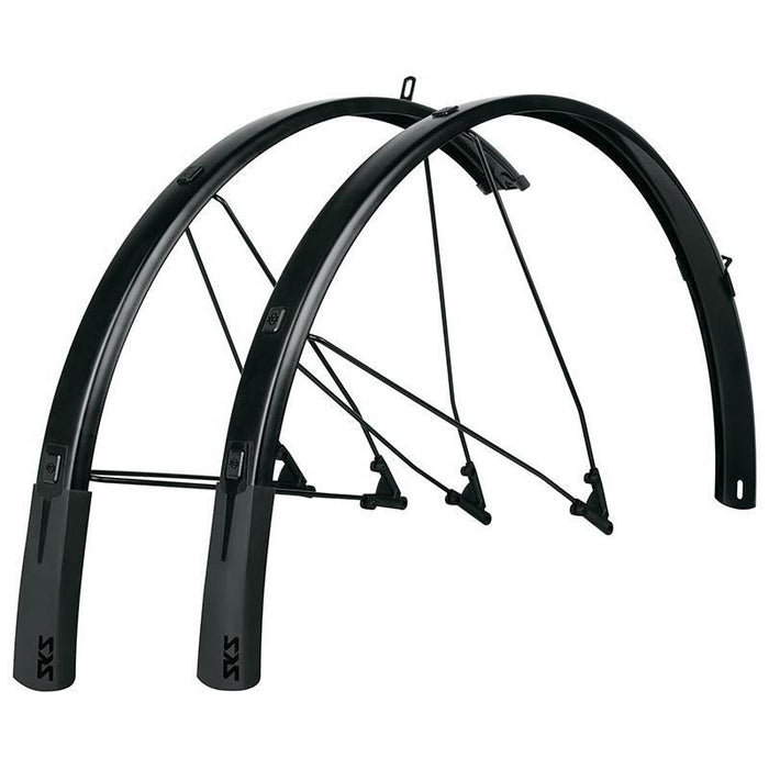SKS B46 Bluemels Style Full Coverage Fender Set - 46mm 700 x 28-37 Matte Black
