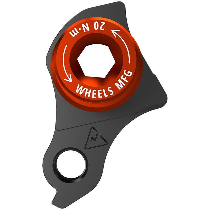 Wheels Manufacturing Universal Derailleur Hanger - 404-3 For Frames designed to accept SRAM UDH Black/Orange