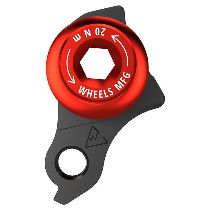 Wheels Manufacturing Universal Derailleur Hanger - 487-1 For Trek ABP MTB Frames designed to accept SRAM UDH Black/Red