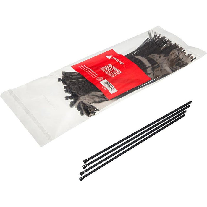 Wheels Manufacturing Re-Usable Zip Ties - Black 200 x 7.4mm 100ct