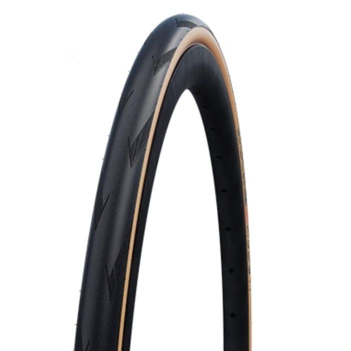 Schwalbe One Tire - 700 x 25 Tubeless Folding Black/Tan Performance Line RaceGuard Addix