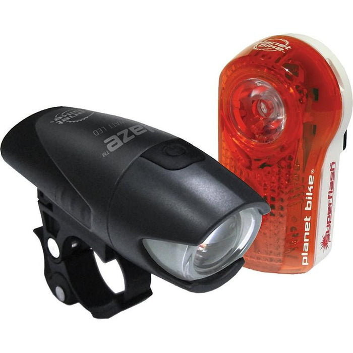Planet Bike Blaze 1/2 watt/Superflash Headlight/Taillight Set - Black