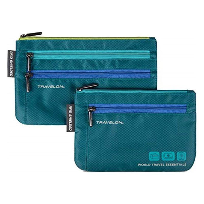 Travelon WTE Set of 2 Currency & Passport Organizers Lifestyle Packing Organizers