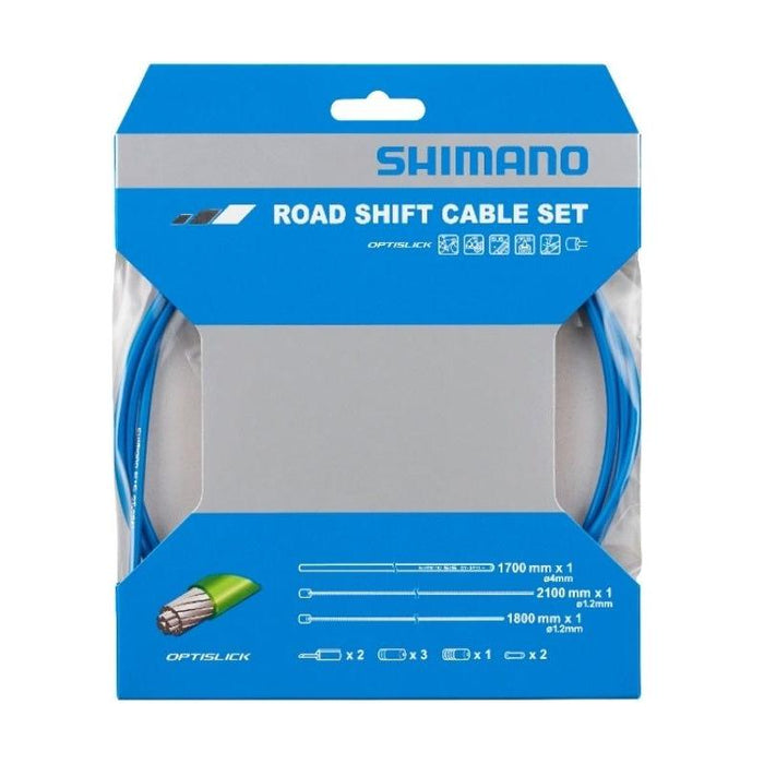 Shimano Road Optislik Shift Cable Set Blue Bicycle Cables