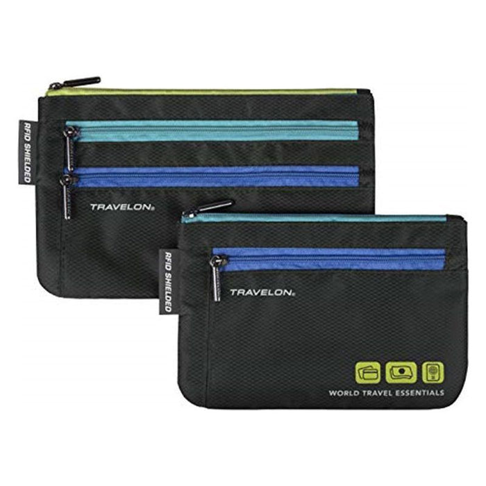 Travelon WTE Set of 2 Currency & Passport Organizers Lifestyle Packing Organizers