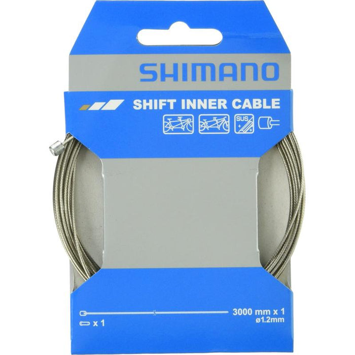 Shimano Sus Stainless Steel Shift Inner Cable Tandem 1.2Mm X 3000Mm Bicycle Cables