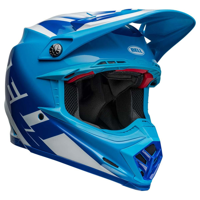 Bell Moto Ps Moto-9S Flex Rail Gloss Blue/White Medium