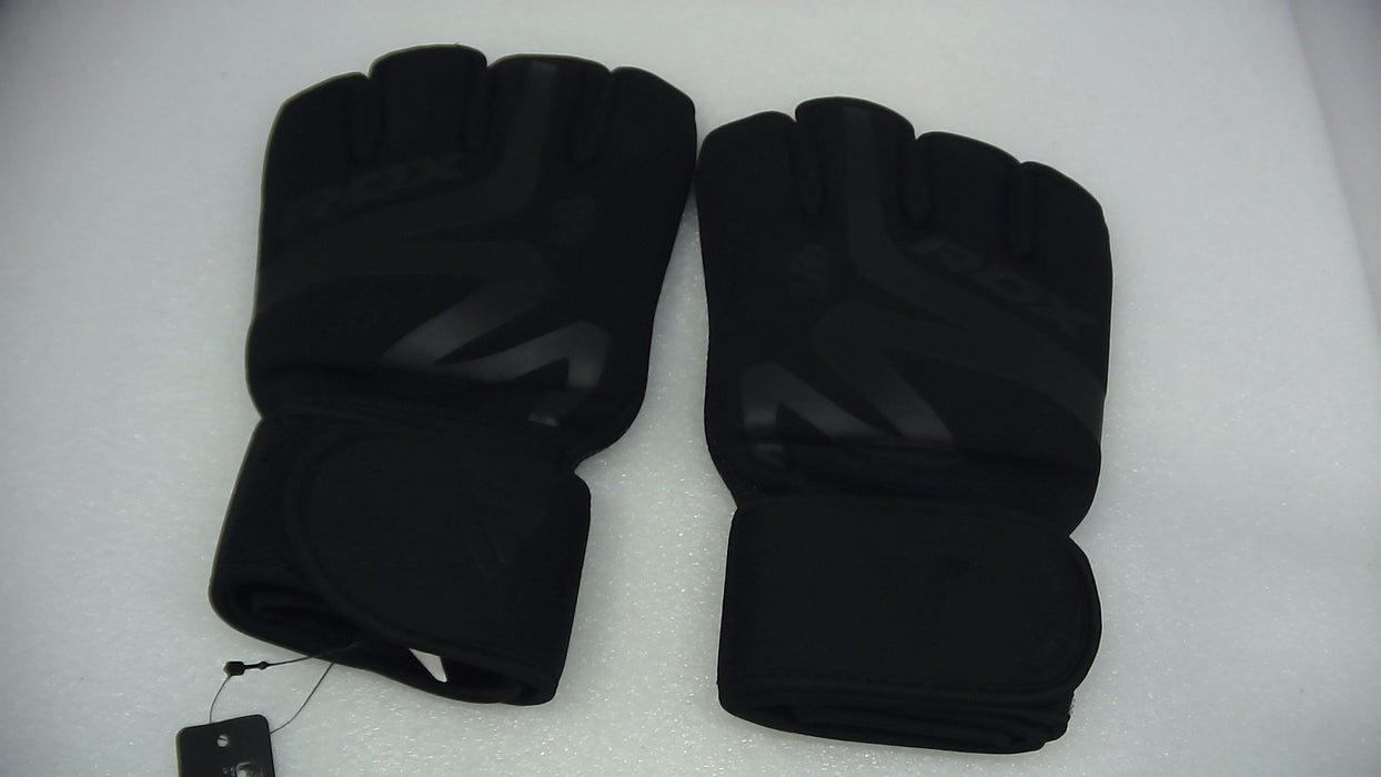 RDX Sports Grappling Glove Neoprene T15 Matte Black Medium - Open Box  - (Without Original Box)