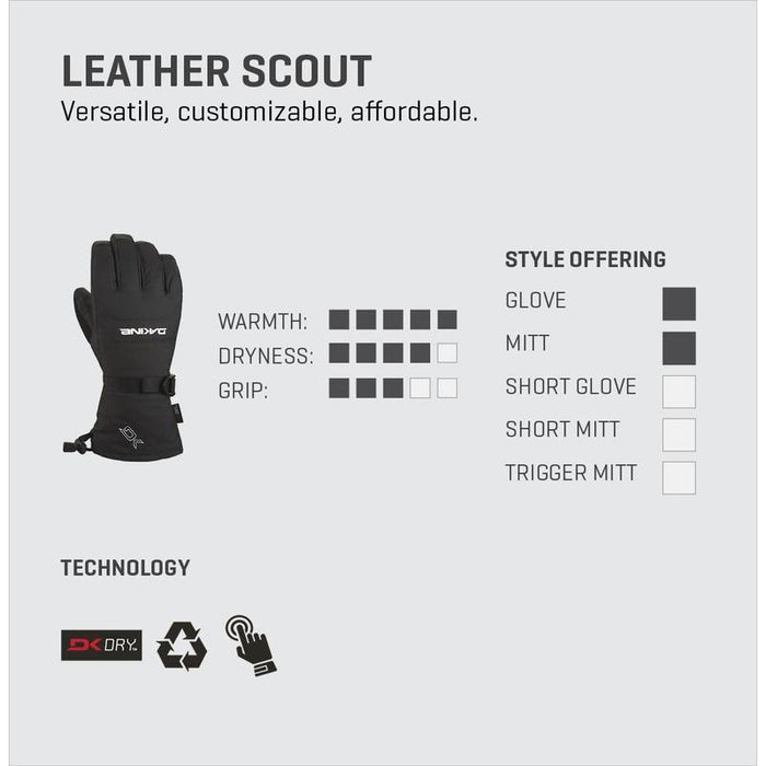 Dakine Leather Scout Snow Mittens