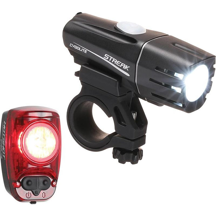 Cygolite Streak Headlight and Hotshot Taillight Bicycle Lighting Set Combo Bicycle Lights