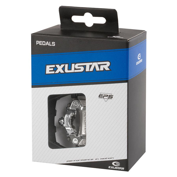 Exustar, E-PM825, Pedals, Body: Aluminum, Spindle: Cr-Mo, 9/16'', Bicycle Pedal Clips