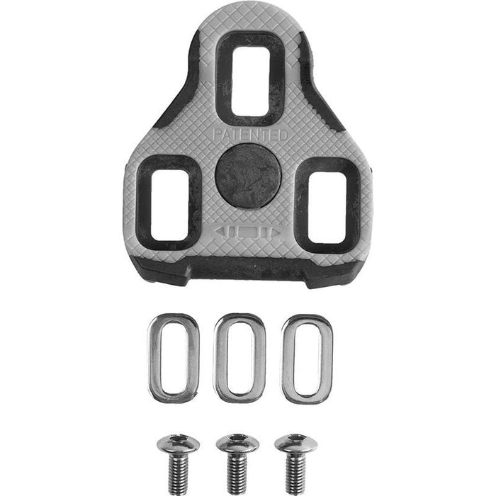 Exustar, E-BLK11, Cleats, Compatibility: Keo Grip, Float: 0°, Grey Bicycle Cleats