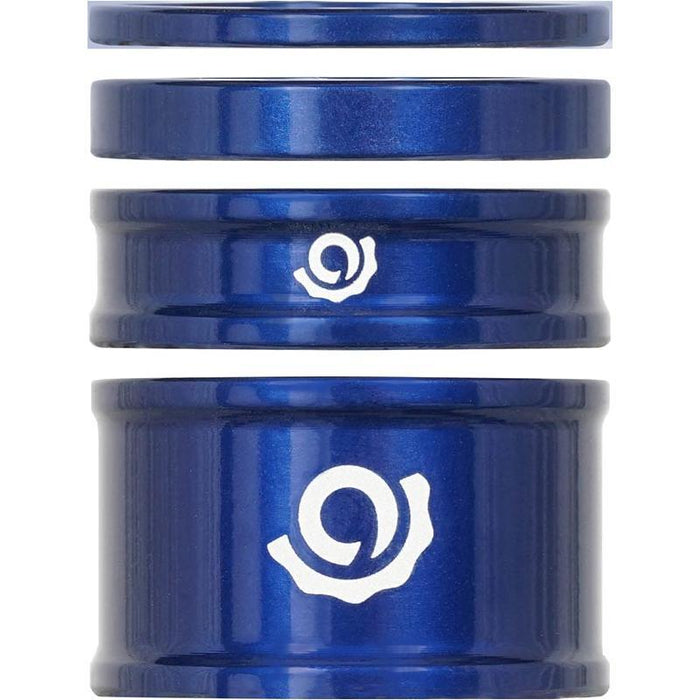 Industry Nine, iRiX, Headset Spacer Kit, 1-1/8'', Height: 2.5mm/5mm/10mm/20mm, Aluminum, Blue