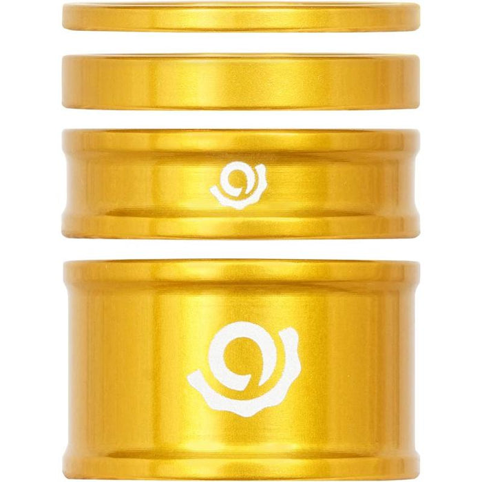 Industry Nine, iRiX, Headset Spacer Kit, 1-1/8'', Height: 2.5mm/5mm/10mm/20mm, Aluminum, Gold