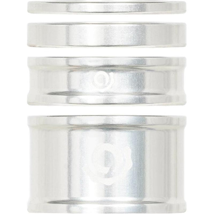 Industry Nine, iRiX, Headset Spacer Kit, 1-1/8'', Height: 2.5mm/5mm/10mm/20mm, Aluminum, Silver