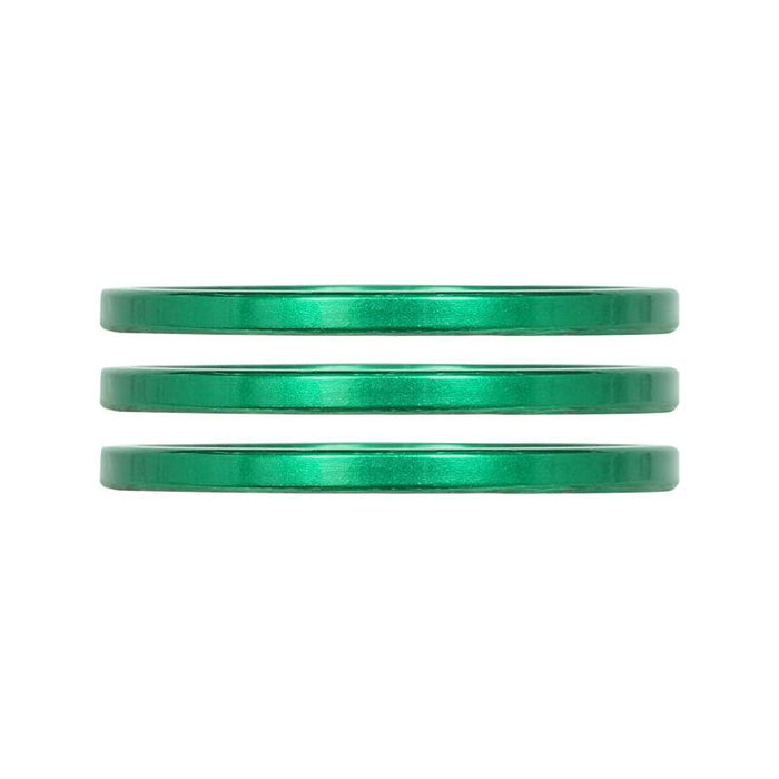 Industry Nine, iRiX, Headset Spacer, 1-1/8'', Height: 2.5mm, Aluminum, Green, 3pcs