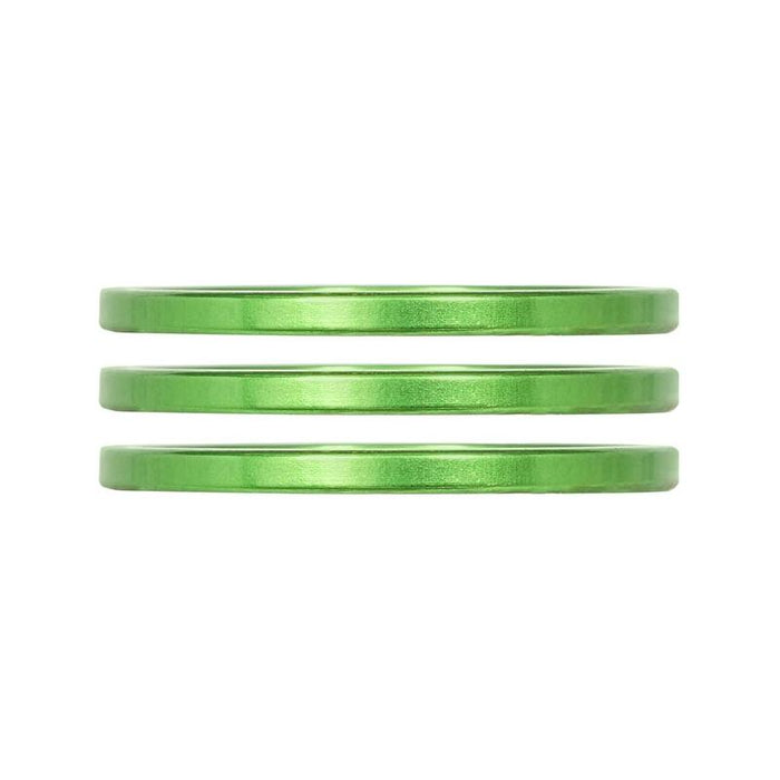 Industry Nine, iRiX, Headset Spacer, 1-1/8'', Height: 2.5mm, Aluminum, Lime, 3pcs