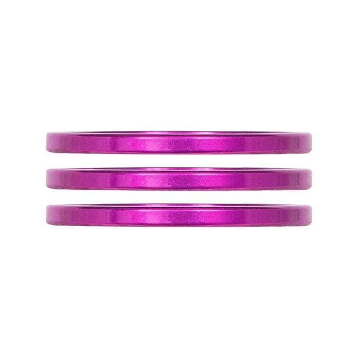 Industry Nine, iRiX, Headset Spacer, 1-1/8'', Height: 2.5mm, Aluminum, Purple, 3pcs