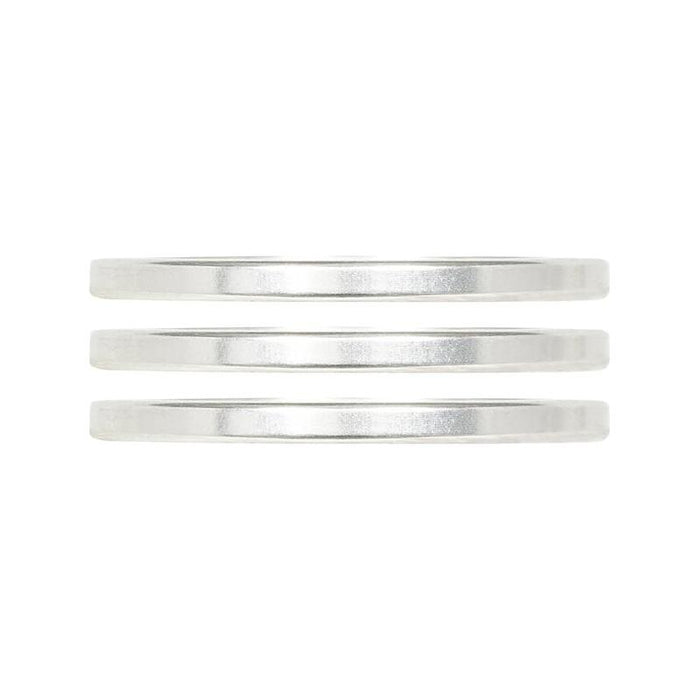 Industry Nine, iRiX, Headset Spacer, 1-1/8'', Height: 2.5mm, Aluminum, Silver, 3pcs