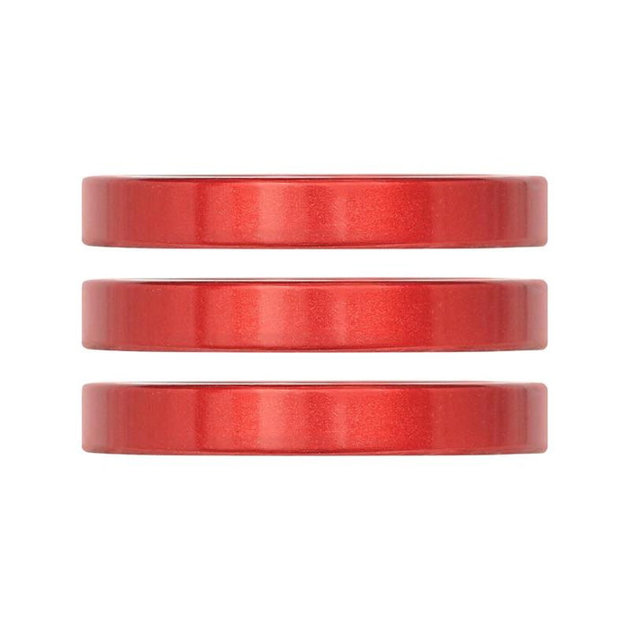 Industry Nine, iRiX, Headset Spacer, 1-1/8'', Height: 5mm, Aluminum, Red, 3pcs