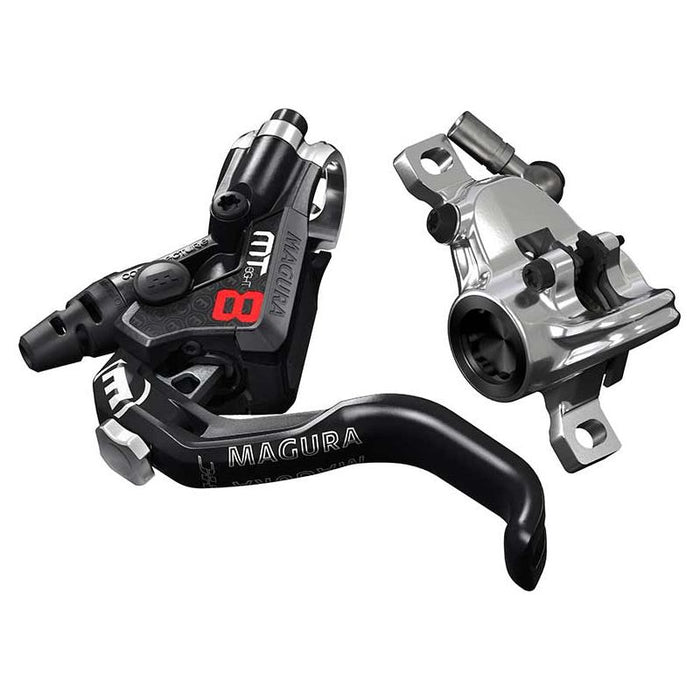 Magura MT8 Pro Disc Brake and Lever - Front or Rear Hydraulic Post Mount Black/Chrome Bicycle Brake Levers