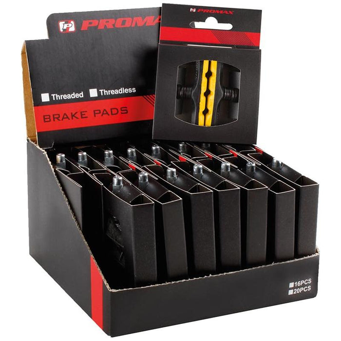 Promax, 70 Y T, Linear Pull Pads, Cartridge type V-Brake pads, All weather, Rubber, Pair