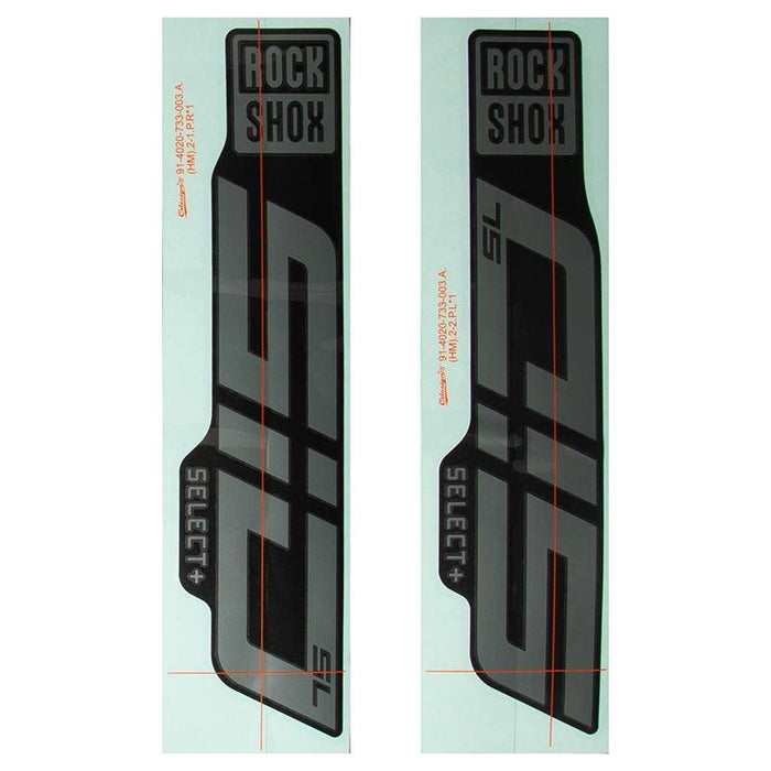 RockShox, Decal Kit for SID SL D1, Gloss Grey for Diffusion Black, Kit