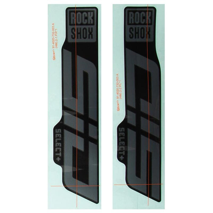 RockShox, Decal Kit for SID 35 D1, Gloss Grey for Diffusion Black, Kit