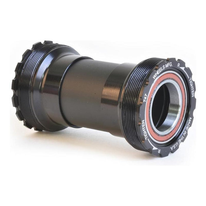 Wheels Manufacturing T47 Inboard Bottom Bracket with Angular Contact Bearings for 24mm (Shimano) Spindles
