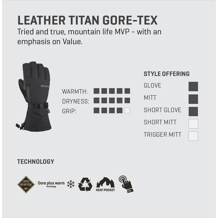 Dakine Leather Titan Gore-Tex Snow Gloves