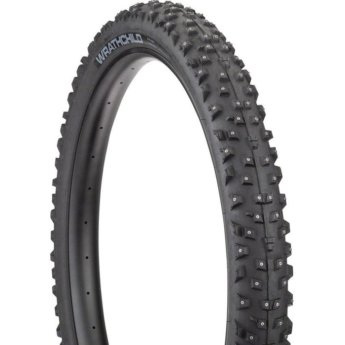 45NRTH Wrathchild Tire - 27.5 x 3.0 Tubeless Folding Black 60 TPI 252 Concave Carbide Studs
