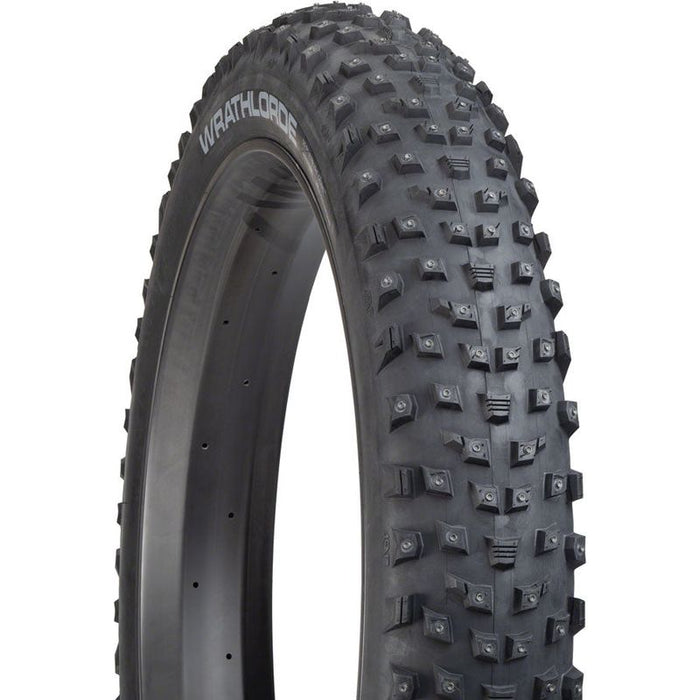 45NRTH Wrathlorde Tire - 26 x 4.2 Tubeless Folding Black 120 TPI 300 XL Concave Carbide Aluminum Studs