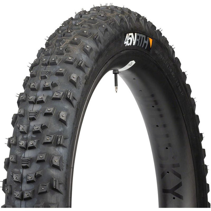 45NRTH Wrathlorde Tire - 27.5 x 4 Tubeless Folding Black 120 TPI 300 XL Concave Carbide Studs
