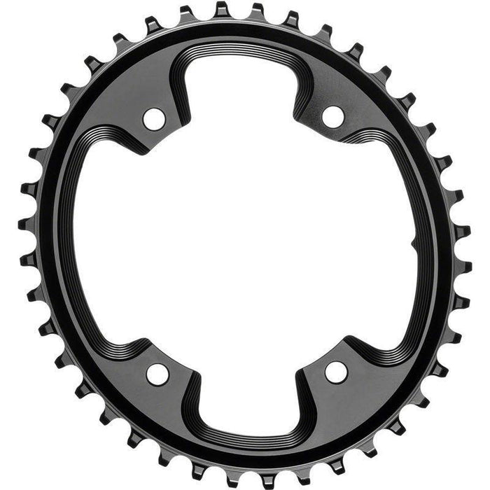 absoluteBLACK Oval 110 BCD CX Chainring - 40t 110 Shimano Asymmetric BCD 4-Bolt Narrow-Wide Black