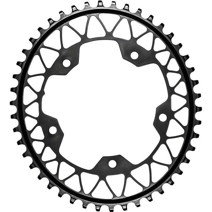 absoluteBLACK Oval 110 BCD Gravel Chainring - 44t 110 BCD 5-Bolt Narrow-Wide Black