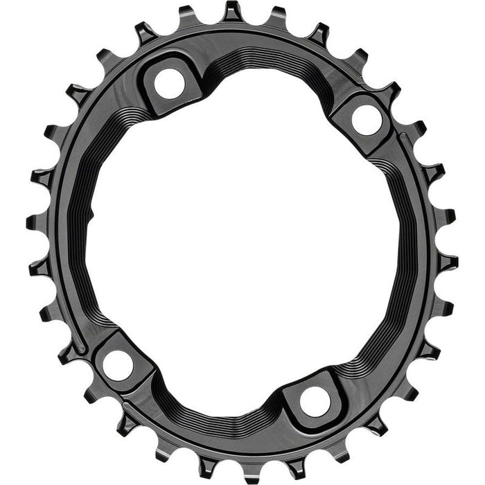 absoluteBLACK Oval 96 BCD Chainring for Shimano XT M8000 - 30t 96 Shimano Asymmetric BCD 4-Bolt Narrow-Wide Black