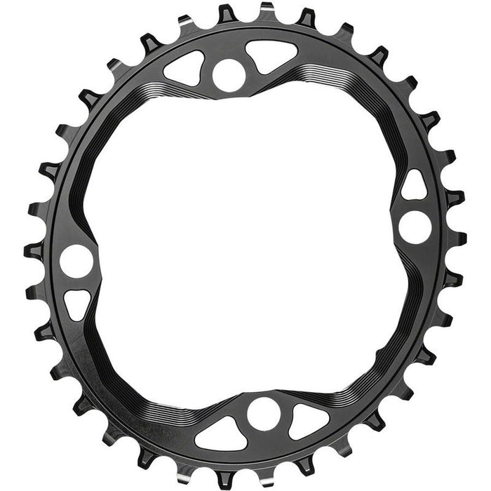 absoluteBLACK Oval 104 BCD Chainring - 34t 104 BCD 4-Bolt Requires Hyperglide Chain Black
