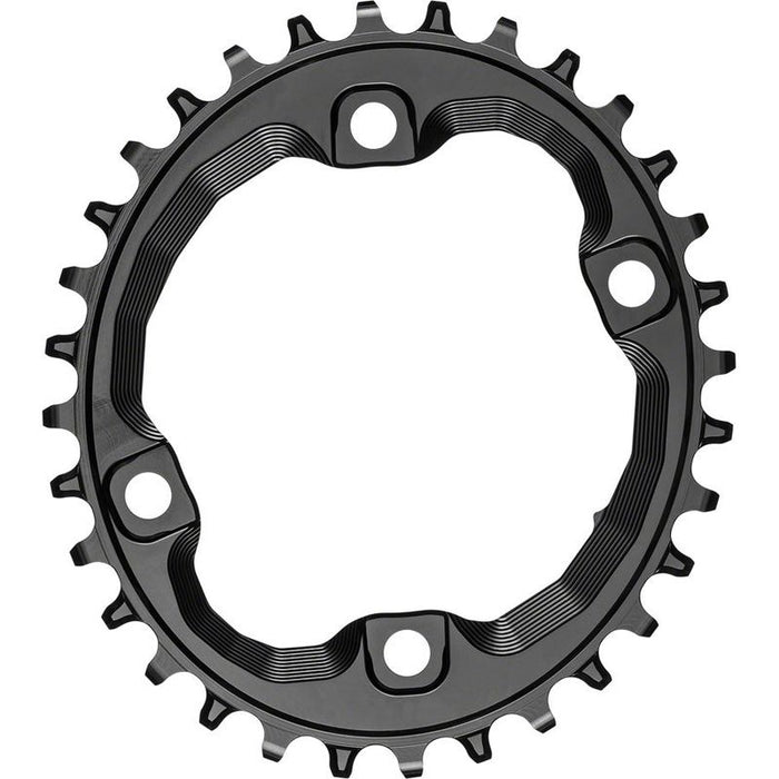 absoluteBLACK Oval 96 BCD Chainring - 30t 96 Shimano Asymmetric BCD 4-Bolt Requires Hyperglide Chain Black