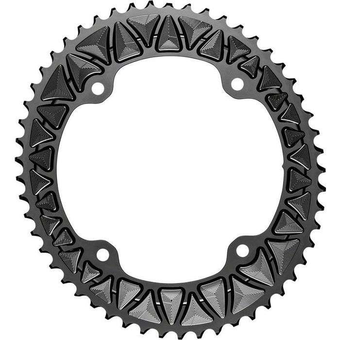 absoluteBLACK Premium Oval 145 BCD Road Outer Chainring for Campagnolo - 53t 145 BCD 4-Bolt Black