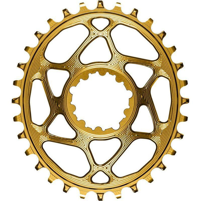 absoluteBLACK Oval Narrow-Wide Direct Mount Chainring - 32t SRAM 3-Bolt Direct Mount 3mm Offset Gold