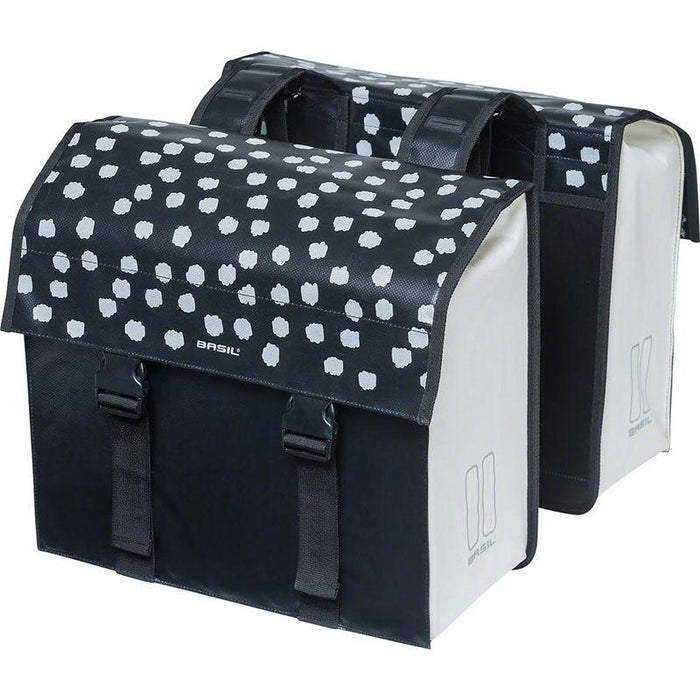 Basil Urban Load Double Pannier - 53L Black/Reflective White