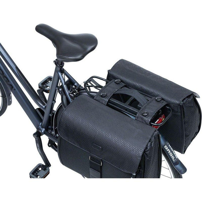 Basil Double Pannier Handle for Uniuversal Bridge and MIK Adaptor Plate Black